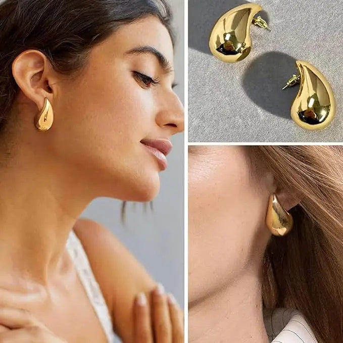 Vintage Glossy Waterdrop / Teardrop Earrings for Women